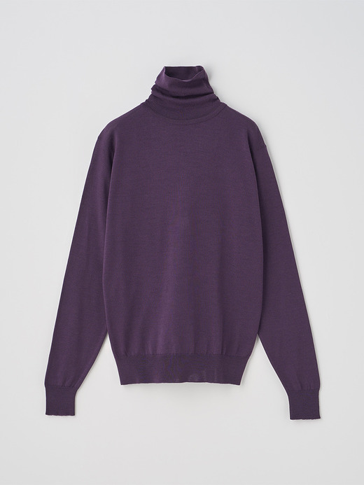 タートルネック長袖ニットプルオーバー | LENA | 30G MODERN FIT 詳細画像 VELVET PLUM 2