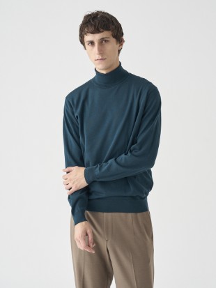 タートルネック長袖ニットプルオーバー | LEVINE | 30G MODERN FIT