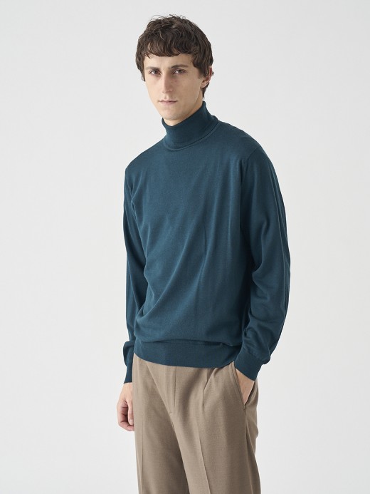 タートルネック長袖ニットプルオーバー | LEVINE | 30G MODERN FIT 詳細画像 RICHARDSON GREEN 3