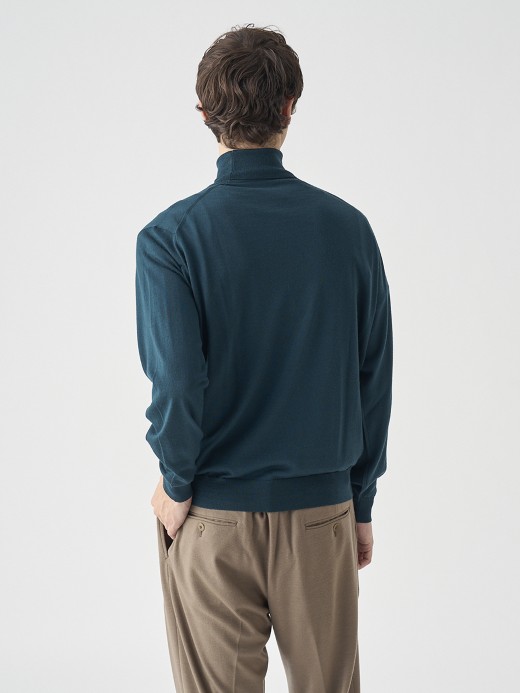 タートルネック長袖ニットプルオーバー | LEVINE | 30G MODERN FIT 詳細画像 RICHARDSON GREEN 5