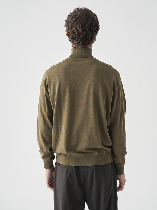 タートルネック長袖ニットプルオーバー | LEVINE | 30G MODERN FIT 詳細画像 REWILDING GREEN 10