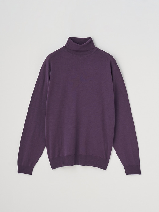 タートルネック長袖ニットプルオーバー | LEVINE | 30G MODERN FIT 詳細画像 VELVET PLUM 2