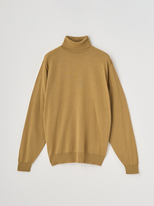 タートルネック長袖ニットプルオーバー | LEVINE | 30G MODERN FIT 詳細画像 YELLOW LUSTRE 2