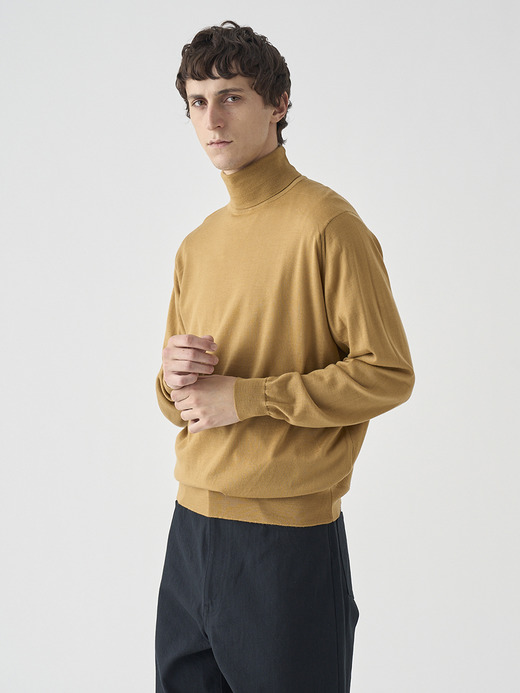 タートルネック長袖ニットプルオーバー | LEVINE | 30G MODERN FIT 詳細画像 YELLOW LUSTRE 6