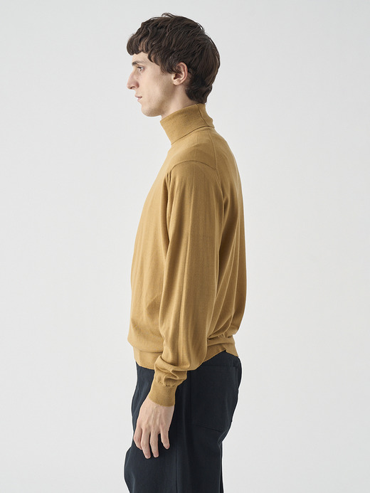 タートルネック長袖ニットプルオーバー | LEVINE | 30G MODERN FIT 詳細画像 YELLOW LUSTRE 7
