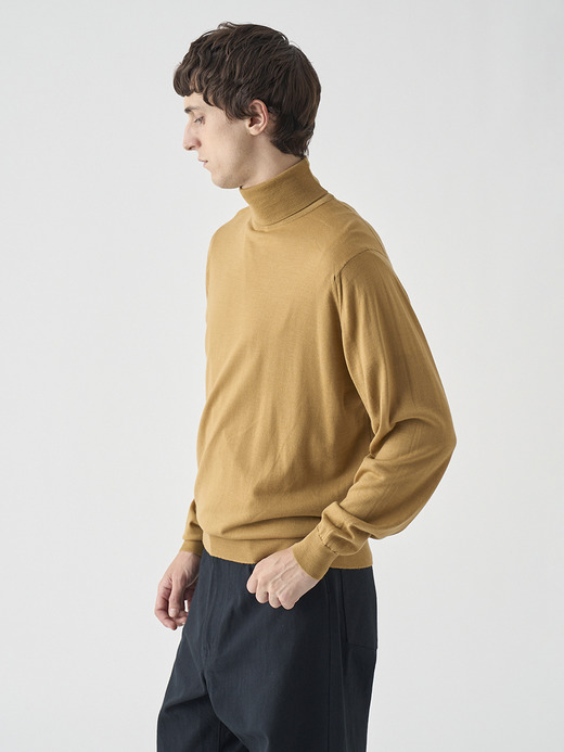 タートルネック長袖ニットプルオーバー | LEVINE | 30G MODERN FIT 詳細画像 YELLOW LUSTRE 8