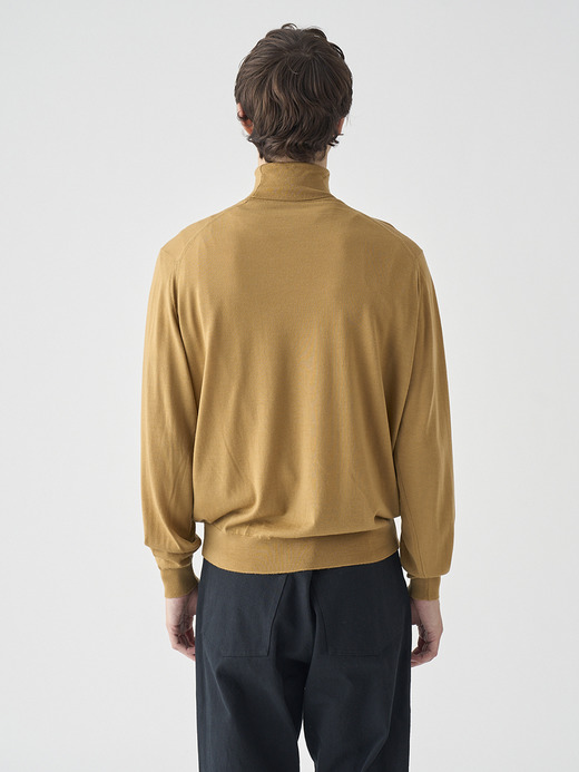 タートルネック長袖ニットプルオーバー | LEVINE | 30G MODERN FIT 詳細画像 YELLOW LUSTRE 9