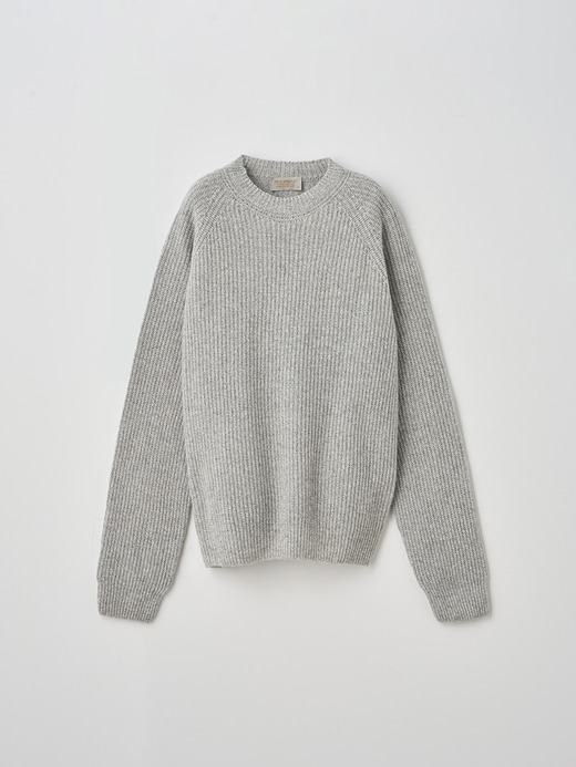 ［Eco Cashmere］カシミヤ混 リブクルーネックニットプルオーバー | LYLLA | 7G 詳細画像 POLAR 2