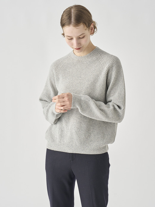 ［Eco Cashmere］カシミヤ混 リブクルーネックニットプルオーバー | LYLLA | 7G 詳細画像 POLAR 3