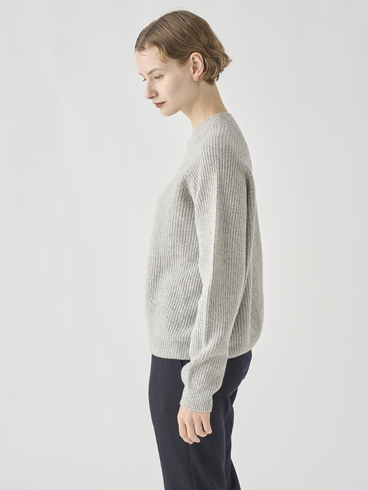 ［Eco Cashmere］カシミヤ混 リブクルーネックニットプルオーバー | LYLLA | 7G 詳細画像 POLAR 4