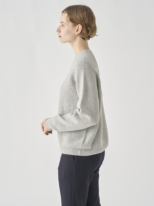 ［Eco Cashmere］カシミヤ混 リブクルーネックニットプルオーバー | LYLLA | 7G 詳細画像 POLAR 5
