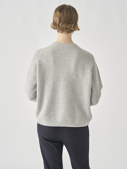 ［Eco Cashmere］カシミヤ混 リブクルーネックニットプルオーバー | LYLLA | 7G 詳細画像 POLAR 6