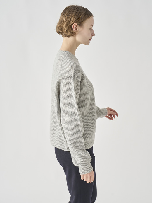 ［Eco Cashmere］カシミヤ混 リブクルーネックニットプルオーバー | LYLLA | 7G 詳細画像 POLAR 7
