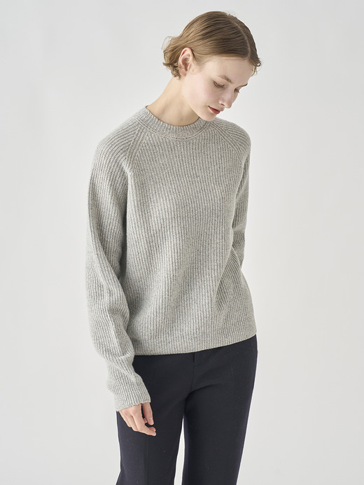 ［Eco Cashmere］カシミヤ混 リブクルーネックニットプルオーバー | LYLLA | 7G 詳細画像 POLAR 8