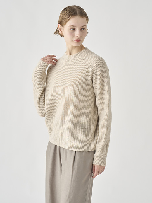 ［Eco Cashmere］カシミヤ混 リブクルーネックニットプルオーバー | LYLLA | 7G 詳細画像 PAMPAS 4