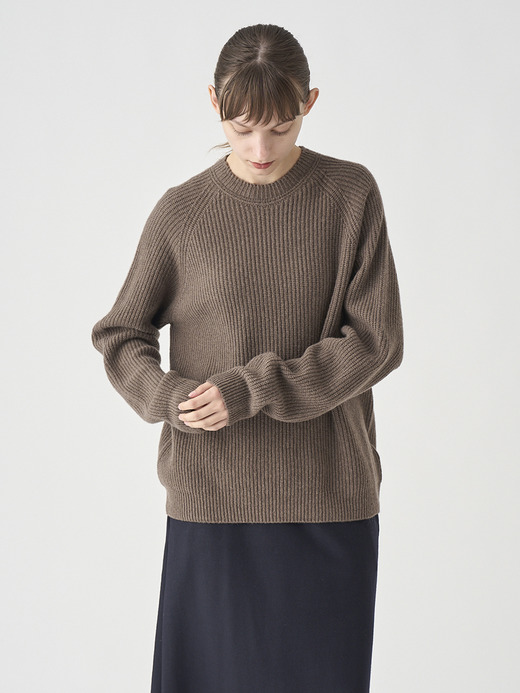 ［Eco Cashmere］カシミヤ混 リブクルーネックニットプルオーバー | LYLLA | 7G 詳細画像 TOAST 5