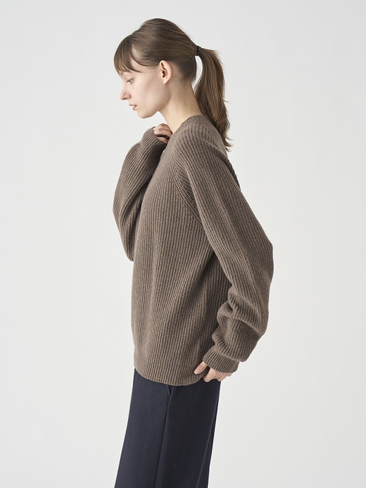 ［Eco Cashmere］カシミヤ混 リブクルーネックニットプルオーバー | LYLLA | 7G 詳細画像 TOAST 6