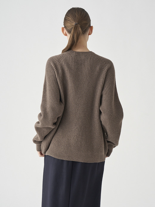 ［Eco Cashmere］カシミヤ混 リブクルーネックニットプルオーバー | LYLLA | 7G 詳細画像 TOAST 7