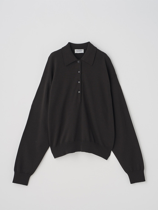 オーバーサイズ長袖ニットポロシャツ | MILBURN | 24G MODERN FIT 詳細画像 FAULKNER BROWN 2