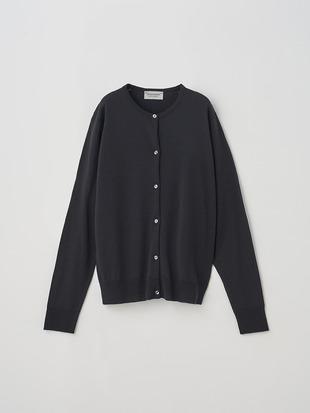 クルーネック長袖ニットカーディガン | MILLY | 30G MODERN FIT