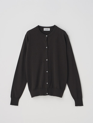 クルーネック長袖ニットカーディガン | MILLY | 30G MODERN FIT
