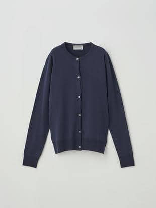 クルーネック長袖ニットカーディガン | MILLY | 30G MODERN FIT