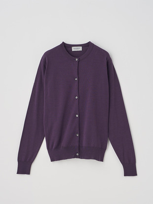 クルーネック長袖ニットカーディガン | MILLY | 30G MODERN FIT
