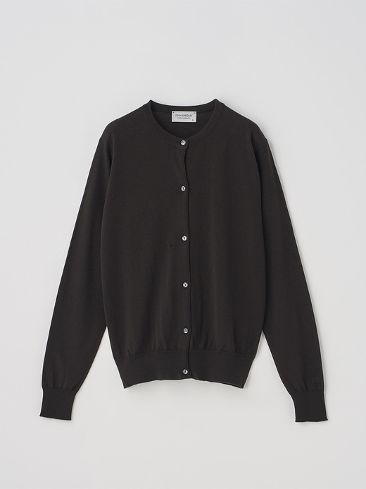 クルーネック長袖ニットカーディガン | MILLY | 30G MODERN FIT 詳細画像 FAULKNER BROWN 1