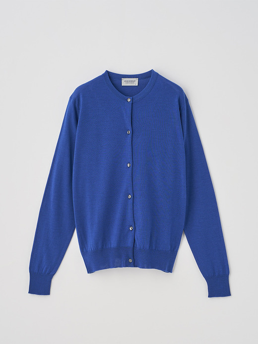 クルーネック長袖ニットカーディガン | MILLY | 30G MODERN FIT 詳細画像 MAZARINE BLUE 2