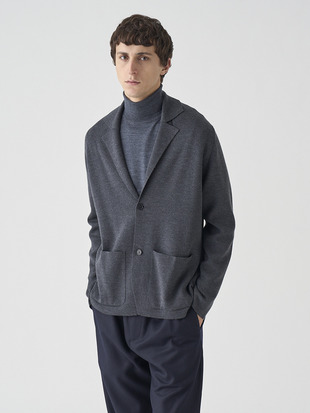 長袖ラペルニットジャケット | NARAH | 24G EASY FIT