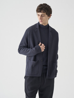 長袖ラペルニットジャケット | NARAH | 24G EASY FIT