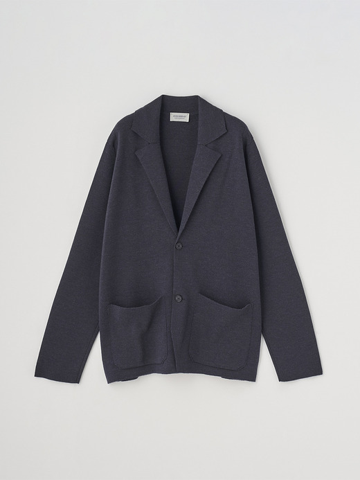 長袖ラペルニットジャケット | NARAH | 24G EASY FIT 詳細画像 HEPBURN SMOKE 2