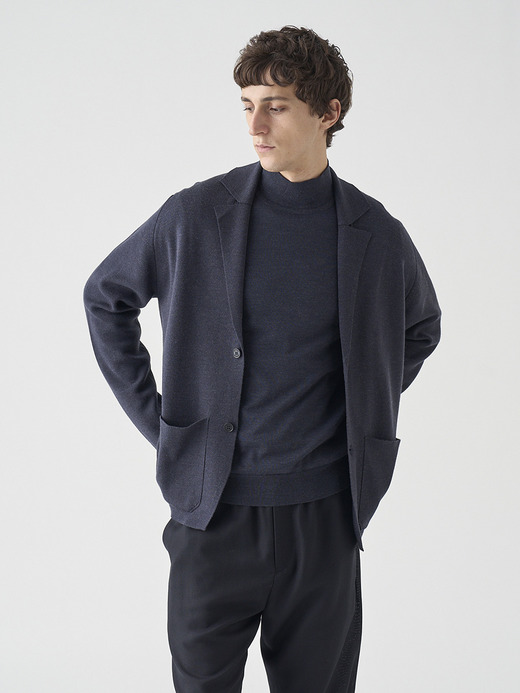 長袖ラペルニットジャケット | NARAH | 24G EASY FIT 詳細画像 HEPBURN SMOKE 4