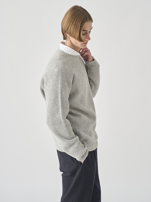 ［Eco Cashmere］カシミヤ混 クルーネック長袖ニットプルオーバー | OXNARD | 7G 詳細画像 POLAR 6