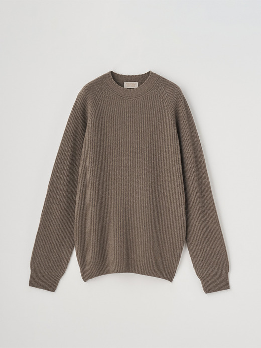 ［Eco Cashmere］カシミヤ混 クルーネック長袖ニットプルオーバー | OXNARD | 7G 詳細画像 TOAST 2