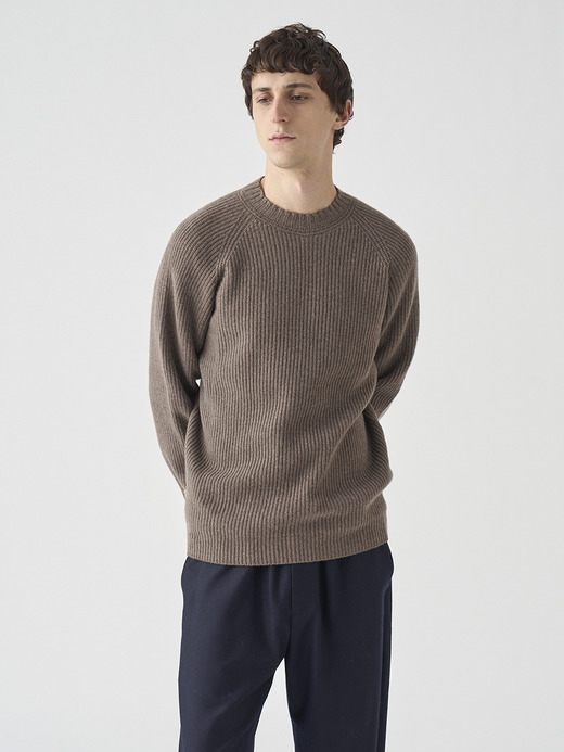 ［Eco Cashmere］カシミヤ混 クルーネック長袖ニットプルオーバー | OXNARD | 7G 詳細画像 TOAST 4