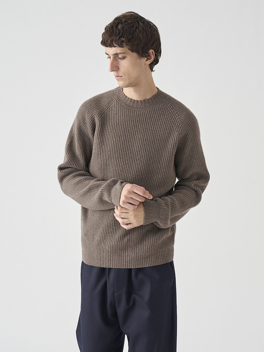 ［Eco Cashmere］カシミヤ混 クルーネック長袖ニットプルオーバー | OXNARD | 7G 詳細画像 TOAST 5