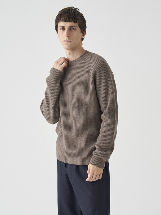 ［Eco Cashmere］カシミヤ混 クルーネック長袖ニットプルオーバー | OXNARD | 7G 詳細画像 TOAST 6