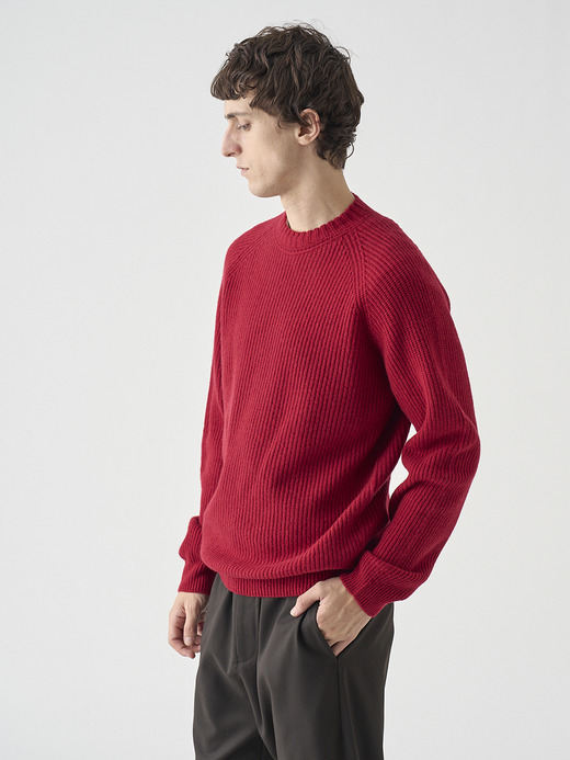 ［Eco Cashmere］カシミヤ混 クルーネック長袖ニットプルオーバー | OXNARD | 7G 詳細画像 VERMILLION 7