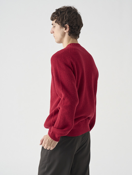 ［Eco Cashmere］カシミヤ混 クルーネック長袖ニットプルオーバー | OXNARD | 7G 詳細画像 VERMILLION 8