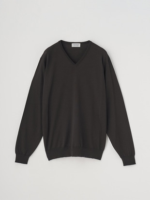 Ｖネック長袖ニットプルオーバー | PACKHAM | 30G MODERN FIT