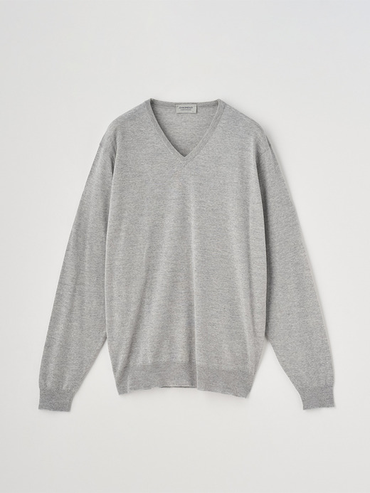 Ｖネック長袖ニットプルオーバー | PACKHAM | 30G MODERN FIT 詳細画像 NIMBUS 2