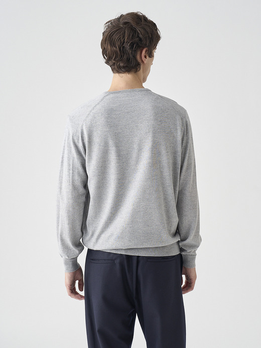 Ｖネック長袖ニットプルオーバー | PACKHAM | 30G MODERN FIT 詳細画像 NIMBUS 8