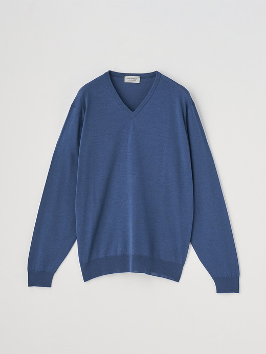 Ｖネック長袖ニットプルオーバー | PACKHAM | 30G MODERN FIT 詳細画像 TEAL FIRTH 2
