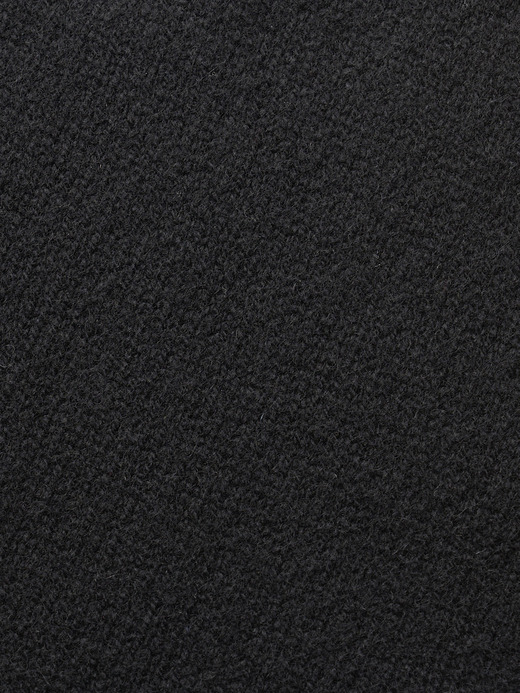 ［Eco Cashmere］カシミヤ混 ニットマフラー | QUARTZ | 5G 詳細画像 BLACK 3