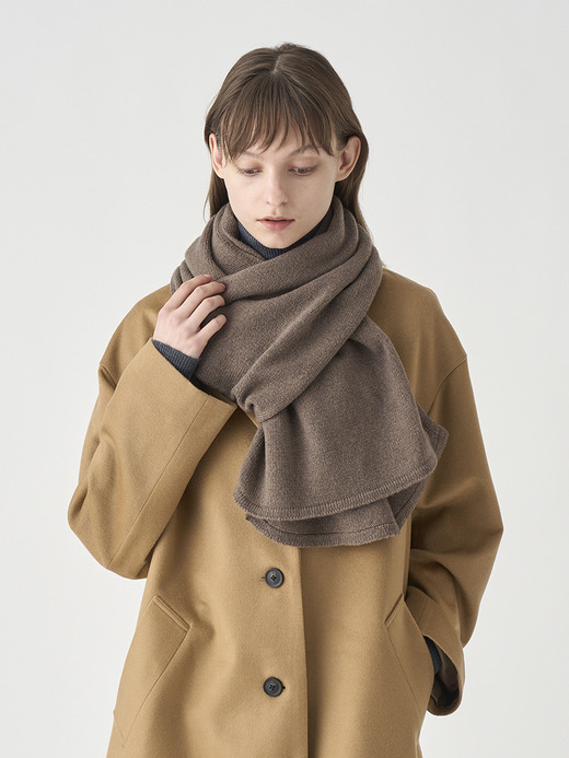 ［Eco Cashmere］カシミヤ混 ニットマフラー | QUARTZ | 5G 詳細画像 TOAST 1
