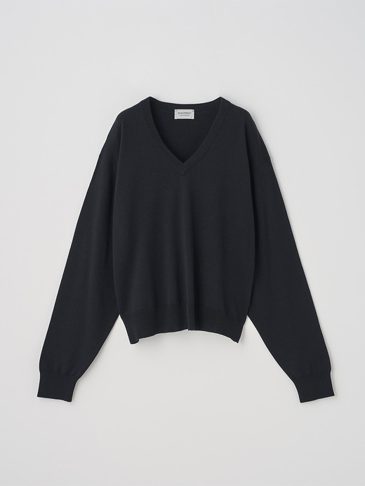 Vネックオーバーサイズ長袖ニットプルオーバー | ROSANNE | 24G MODERN FIT 詳細画像 BLACK 1
