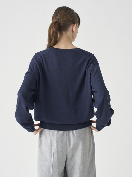 Vネックオーバーサイズ長袖ニットプルオーバー | ROSANNE | 24G MODERN FIT 詳細画像 MIDNIGHT 8