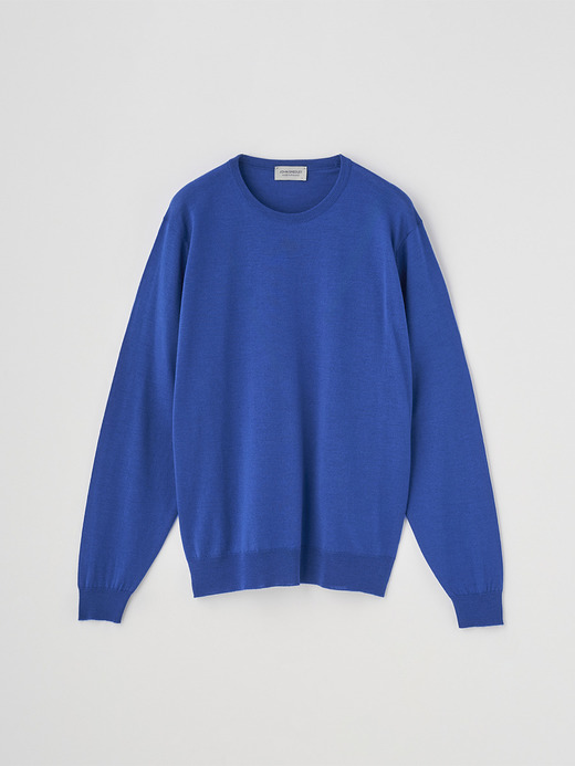クルーネック長袖ニットプルオーバー | SCANLAN | 30G MODERN FIT 詳細画像 MAZARINE BLUE 2