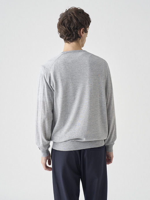クルーネック長袖ニットプルオーバー | SCANLAN | 30G MODERN FIT 詳細画像 NIMBUS 10